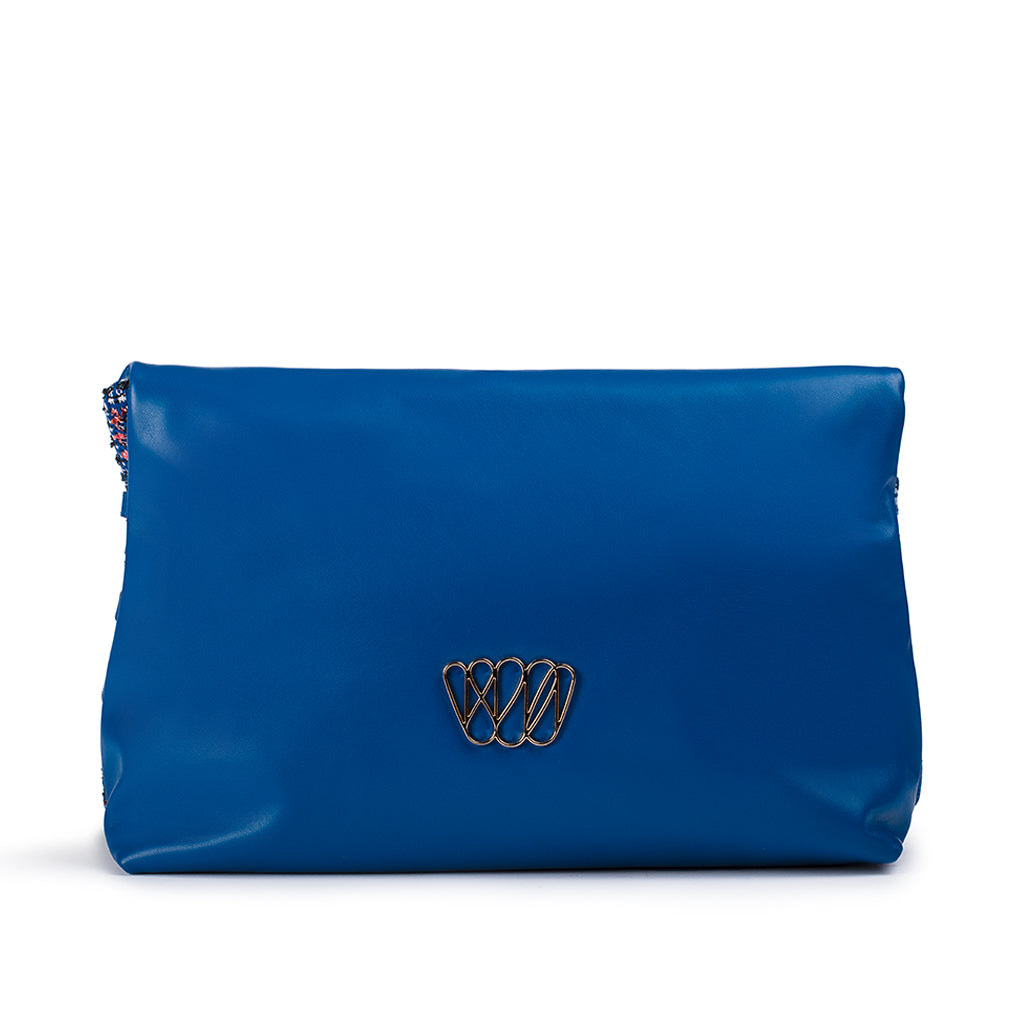 Parr Clutch: Cobalt Tweed