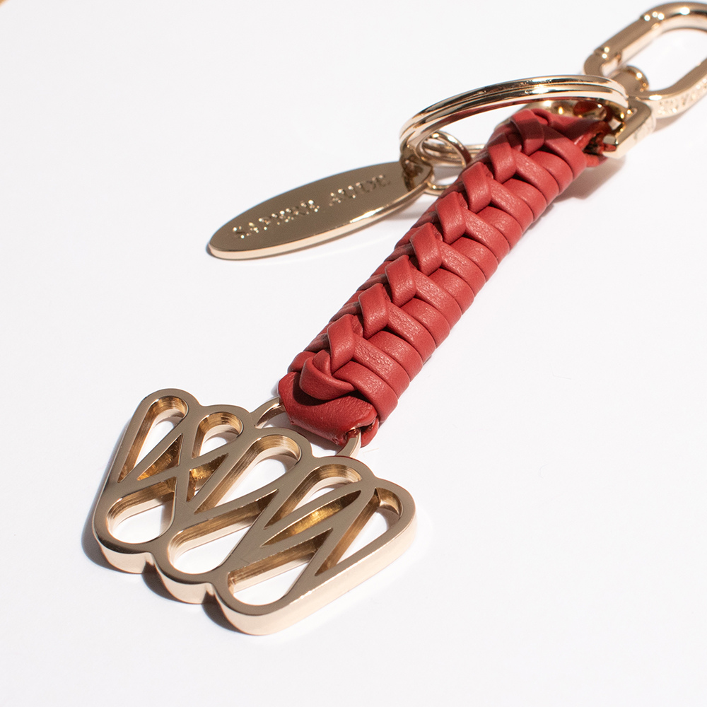 Woven Ruff Key Holder: Tudor Brick Red