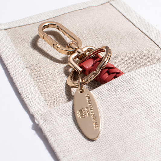 Woven Ruff Key Holder: Tudor Brick Red