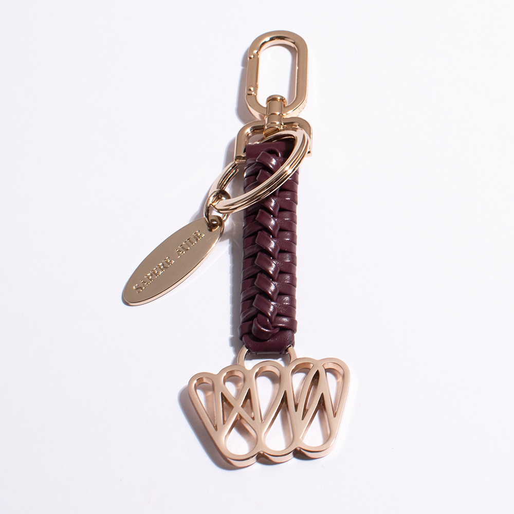 Woven Ruff Key Holder: Damson Syrup