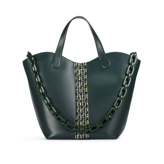 Large Gloriana Tote: Emerald Court
