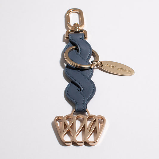 Braided Ruff Key Holder: Parlour Blue