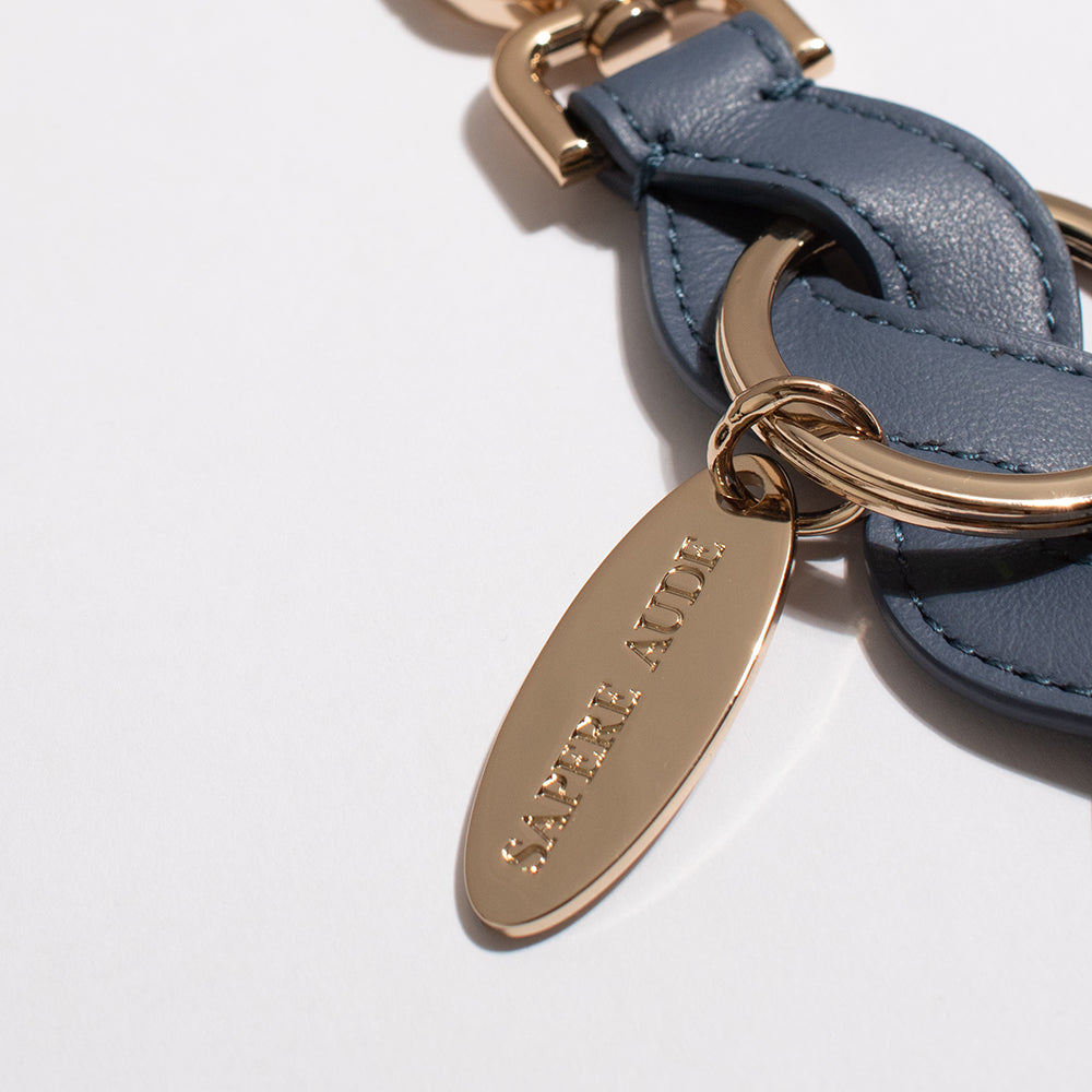Braided Ruff Key Holder: Parlour Blue