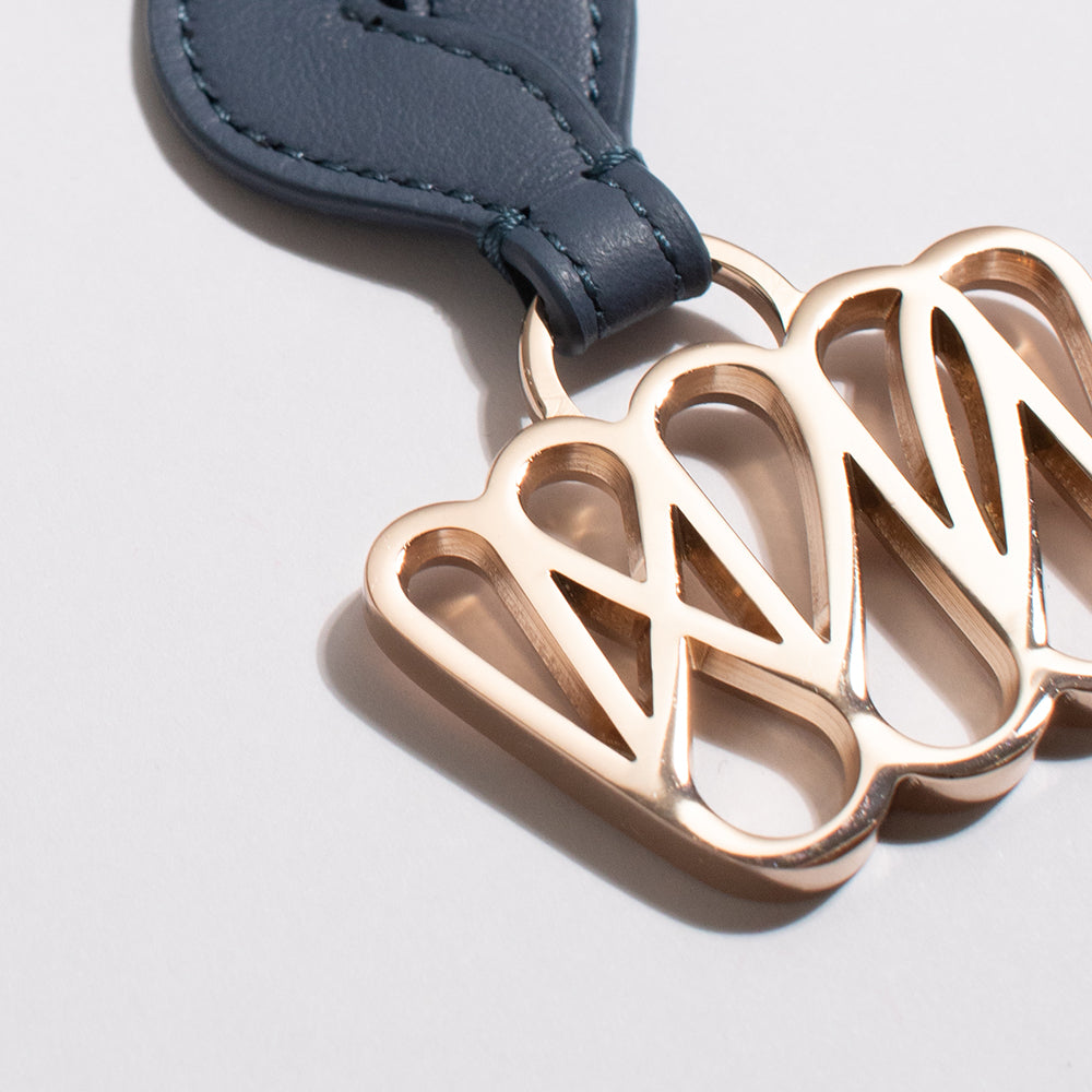 Braided Ruff Key Holder: Parlour Blue