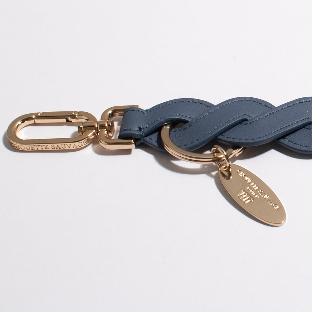 Braided Ruff Key Holder: Parlour Blue