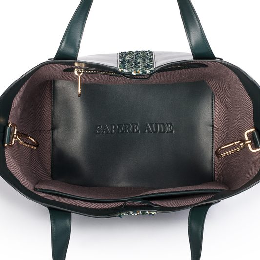 Large Gloriana Tote: Emerald Court