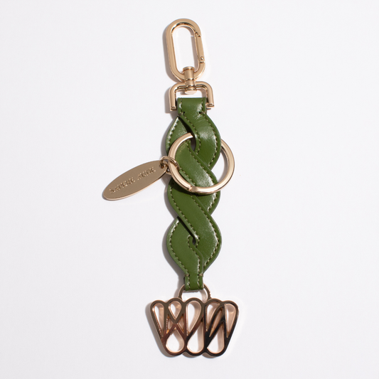 Braided Ruff Key Holder: Verdant Green
