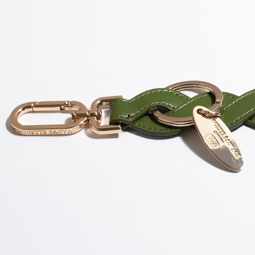 Braided Ruff Key Holder: Verdant Green