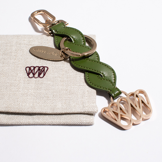 Braided Ruff Key Holder: Verdant Green