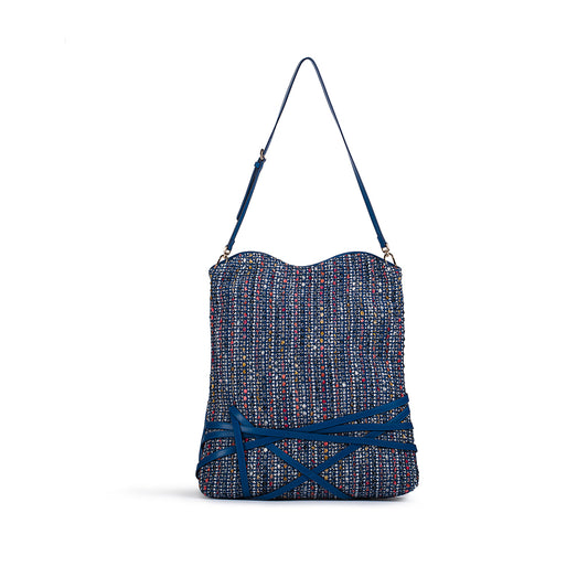 Parr Clutch: Cobalt Tweed