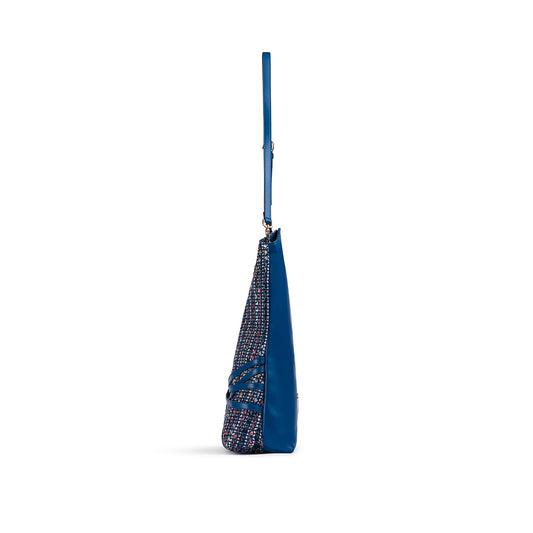 Parr Clutch: Cobalt Tweed