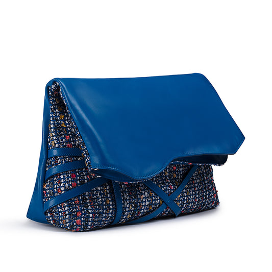 Parr Clutch: Cobalt Tweed