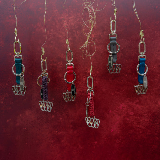 Woven Ruff Key Holder: Tudor Brick Red