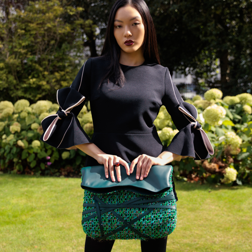 Parr Clutch: Cypress Noir Tweed